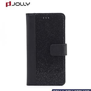 LG K8 2017耐衝撃性ウォレットケース（ラメ入り生地）